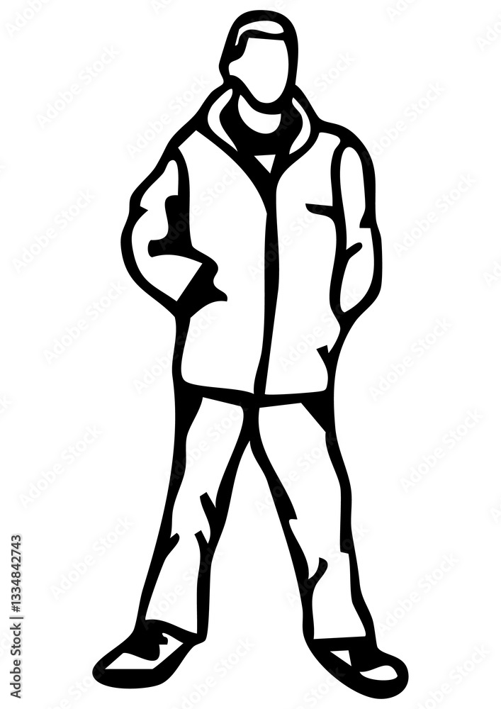 Fototapeta premium 인물 사람 그림 라인드로잉 일러스트 PNG