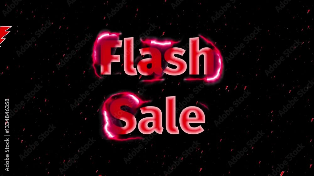 A motion graphic featuring glowing red 
