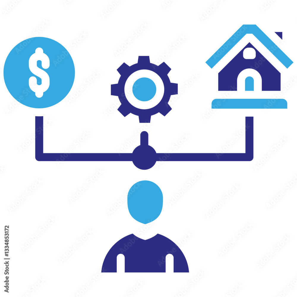 Asset Allocation icon in Glyph Dual Color Style. Simple Vector Design. Simple Vector Glyph Icon Asset Allocation icon in Glyph Dual Color Style. Simple Vector Design. Simple Vector Glyph Icon