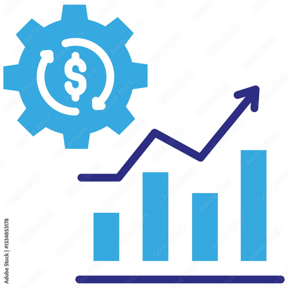 Investment Management Process icon in Glyph Dual Color Style. Simple Vector Design. Simple Vector Glyph Icon Investment Management Process icon in Glyph Dual Color Style. Simple Vector Design. Simple Vector Glyph Icon