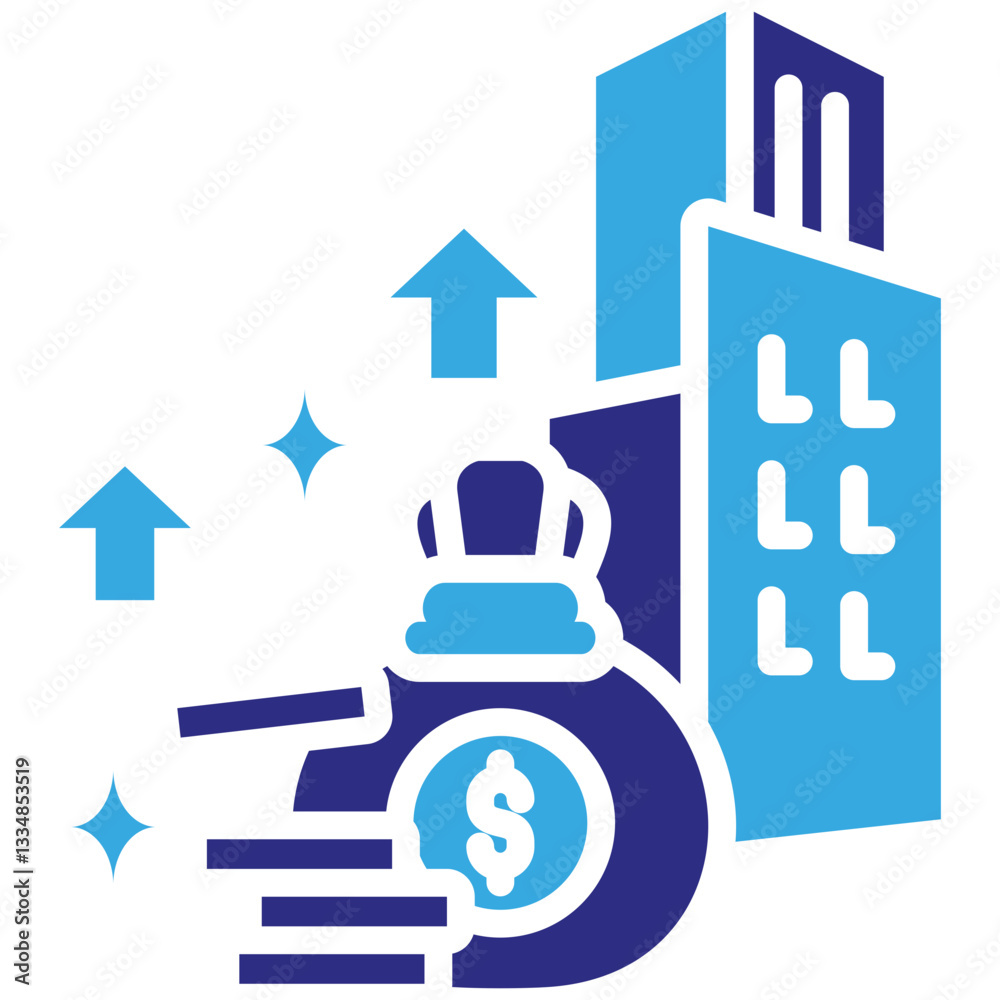 Value Investment icon in Glyph Dual Color Style. Simple Vector Design. Simple Vector Glyph Icon Value Investment icon in Glyph Dual Color Style. Simple Vector Design. Simple Vector Glyph Icon
