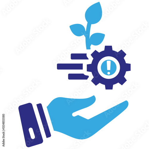Investment Risk Management icon in Glyph Dual Color Style. Simple Vector Design. Simple Vector Glyph Icon