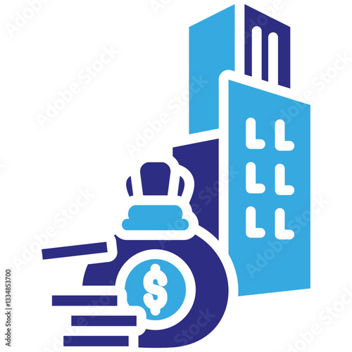 Investment Venture icon in Glyph Dual Color Style. Simple Vector Design. Simple Vector Glyph Icon