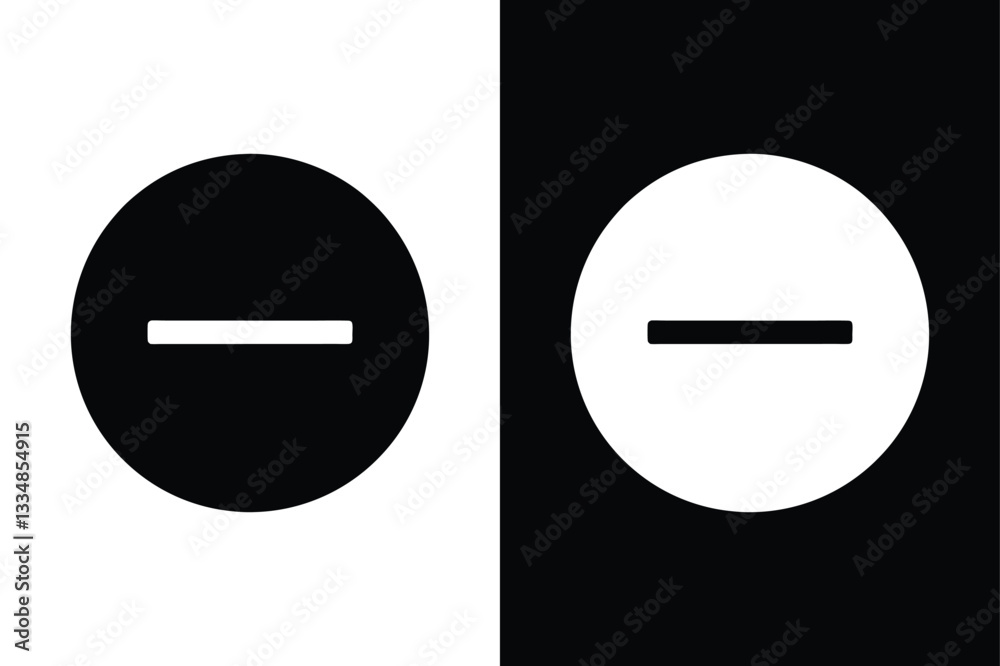 Minus icon vector on White Background ,Vector Art Illustration on white background. Minus icon vector on White Background ,Vector Art Illustration on white background.
