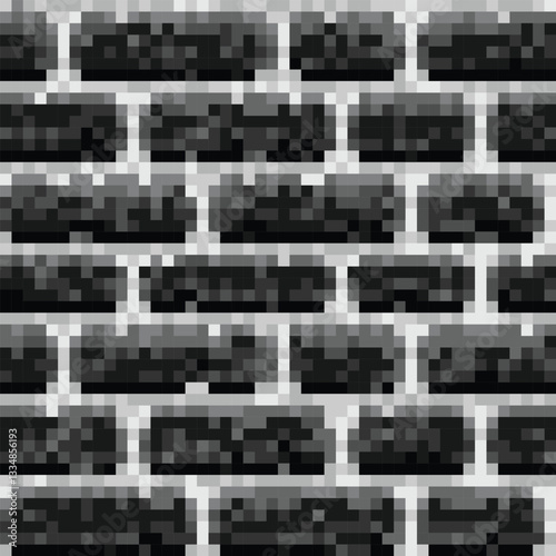The seamless pixel background with bricks.

