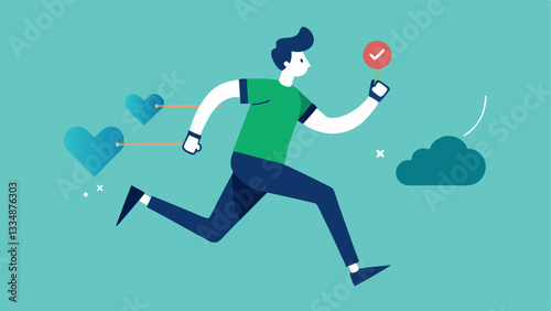 Runner with Smart Watch An athlete jogging on a trail wearing a sleek smart watch on their wrist displaying heart rate and pace metrics.