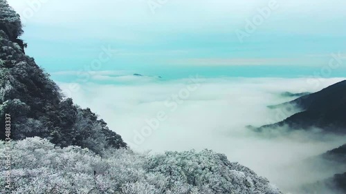 mountain landscape with clouds