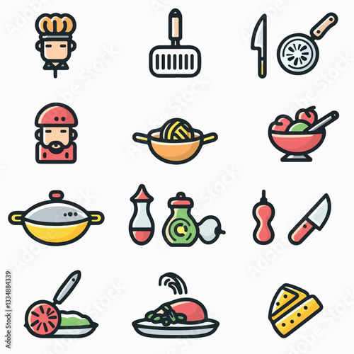 set of food icons