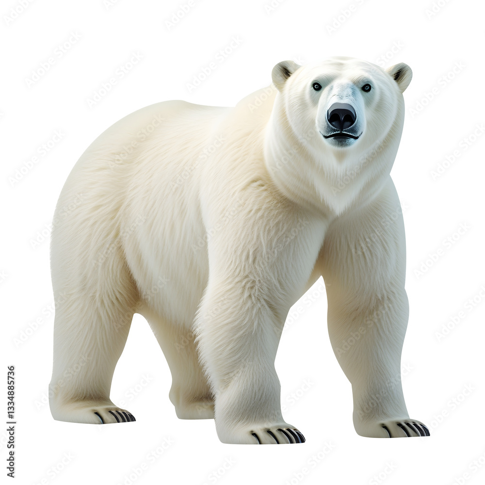 Fototapeta premium Polar bear isolated on white background 