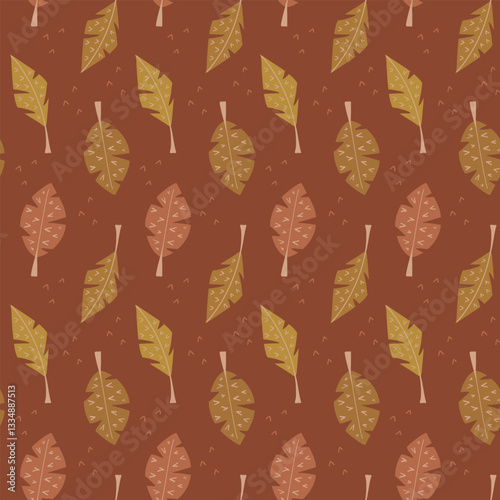 Botanical seamless pattern. Hand drawn vector illustration. Vector for design textile and paper.	