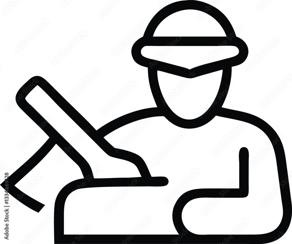 A carpenter man work style illustration art A carpenter man work style illustration art