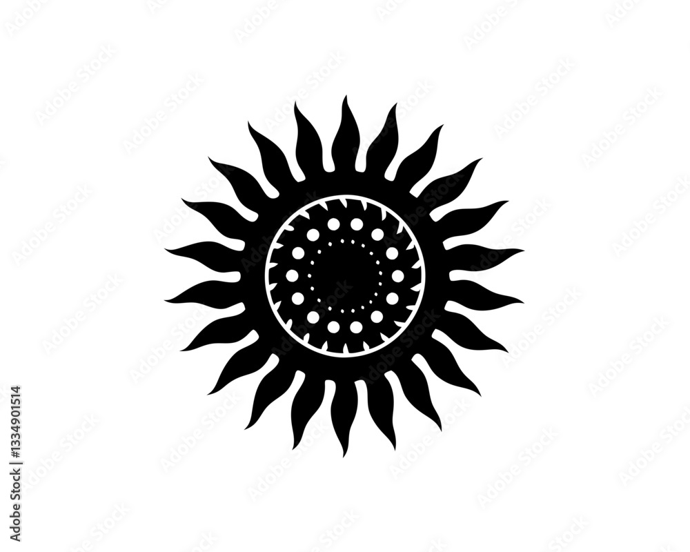 Naklejka premium creative details Sun Icon vector illustration