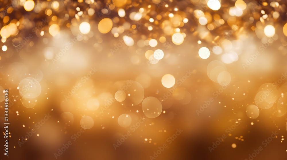 Shimmering golden bokeh lights creating an ethereal and celebratory atmosphere, ideal for festive events and luxurious backgrounds, with sparkling and warm glow Shimmering golden bokeh lights creating an ethereal and celebratory atmosphere, ideal for festive events and luxurious backgrounds, with sparkling and warm glow
