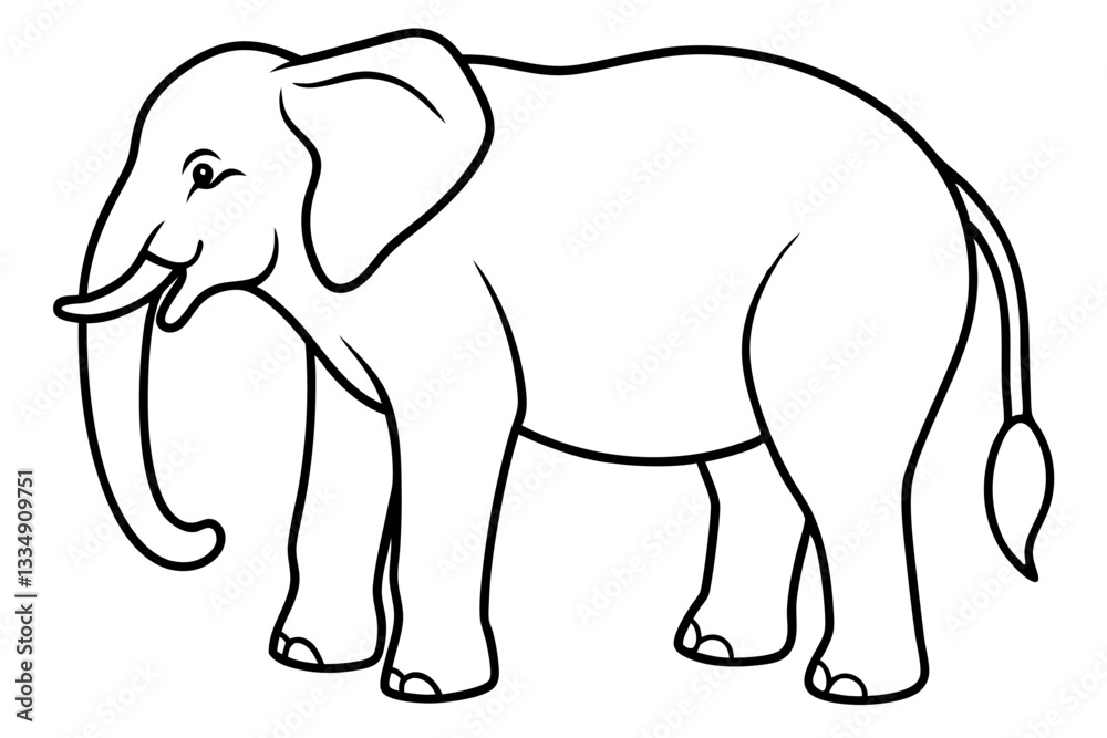 Abstract Elephant Sketch Abstract Elephant Sketch