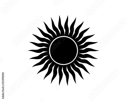 creative details Bright Sun Rays Icon vector illustration