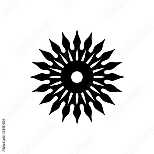 creative details Bright Sun Rays Icon vector illustration