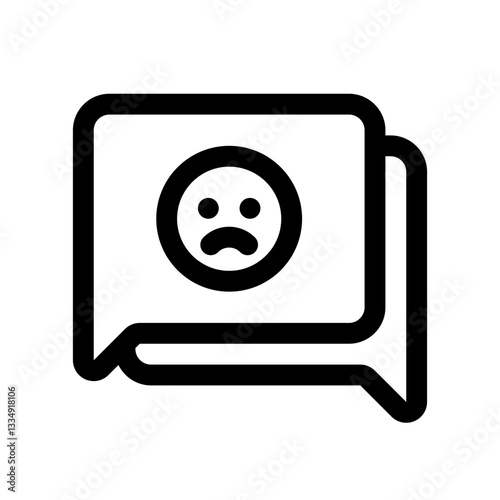 Not Satisfied Line Icon. Single icon, line vector icon