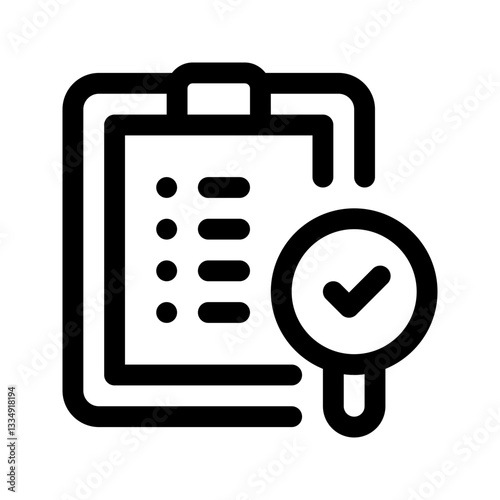 Survey Line Icon. Single icon, line vector icon
