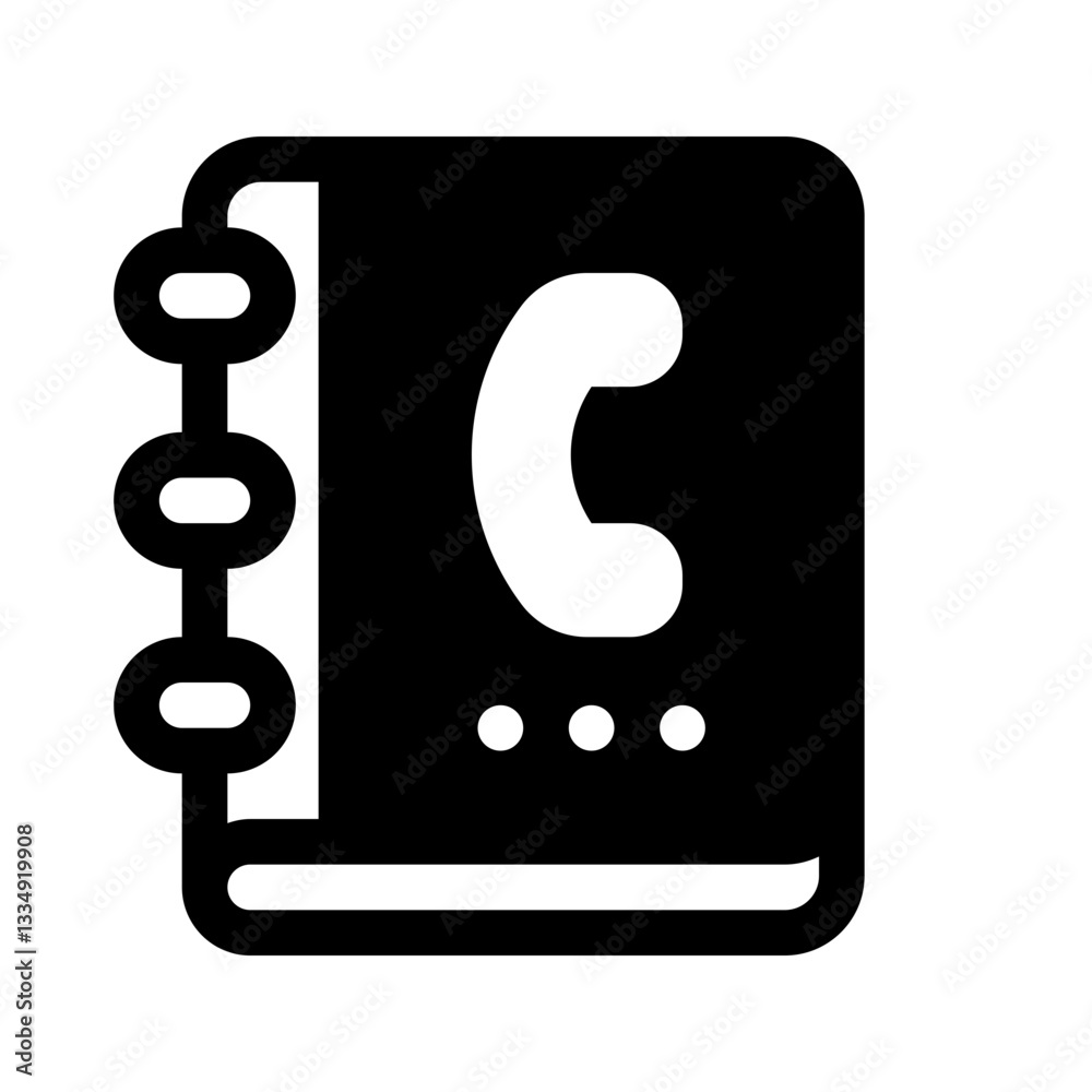 Phonebook Glyph Icon. Single icon, glyph vector icon Phonebook Glyph Icon. Single icon, glyph vector icon