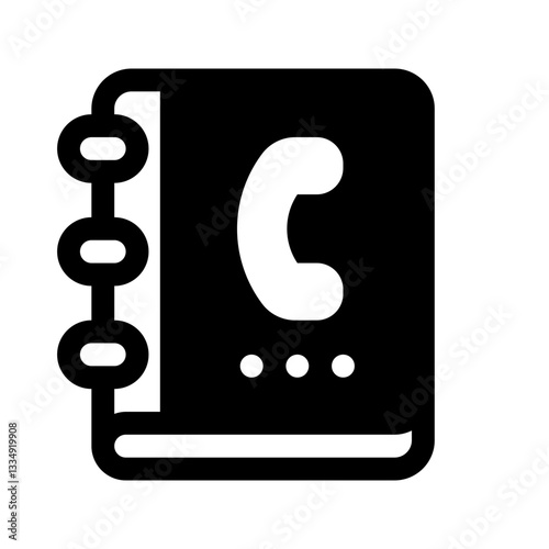 Phonebook Glyph Icon. Single icon, glyph vector icon