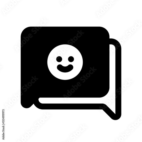 Satisfied Glyph Icon. Single icon, glyph vector icon