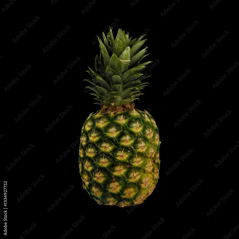 Rotating 3D Pineapple- Seamless Endless Loop in 4K Rotating 3D Pineapple- Seamless Endless Loop in 4K