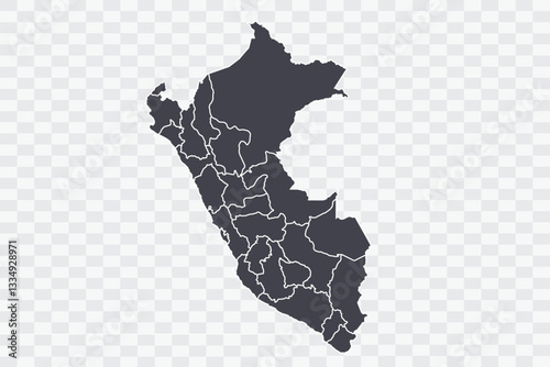 Peru Map Anchor Color on White Background quality files Png