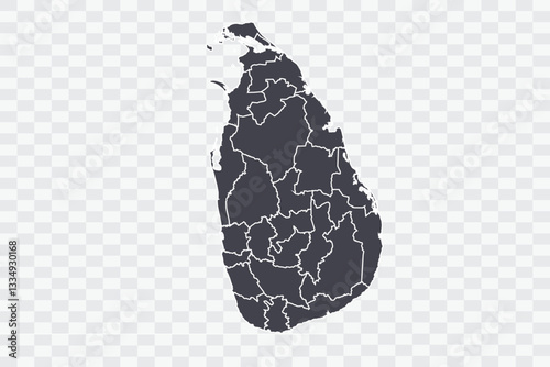 Sri Lanka Map Anchor Color on White Background quality files Png