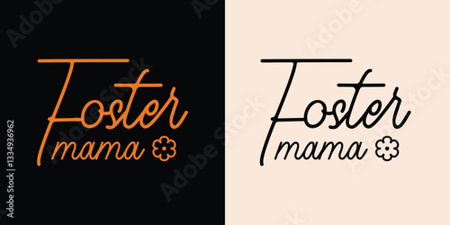 Foster mama club quotes for mothers day appreciation gifts. floral pink printable text shirt design sticker