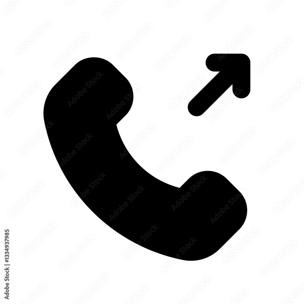 Outgoing Call Simple Glyph Icon. Single icon, glyph vector icon Outgoing Call Simple Glyph Icon. Single icon, glyph vector icon