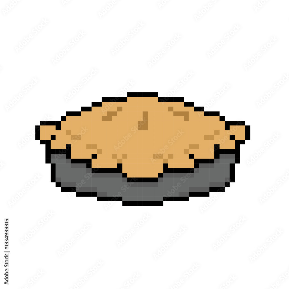 Obraz premium pie cake icon pixel art