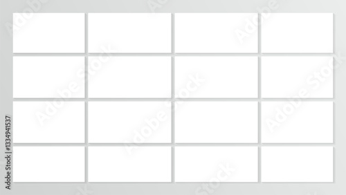 Set Photo collage frame template. Moodboard layout. Album brandboard. Photo montage design. Vector set editable