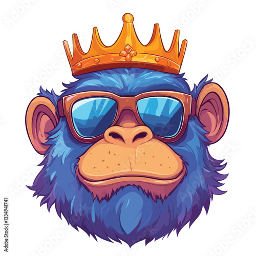funny monster with glasses