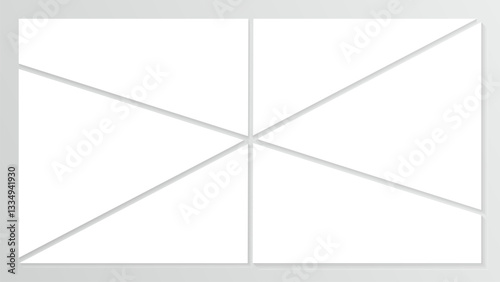 Triangle Set Photo collage frame template. Moodboard layout. Album brandboard. Photo montage design. Vector set editable