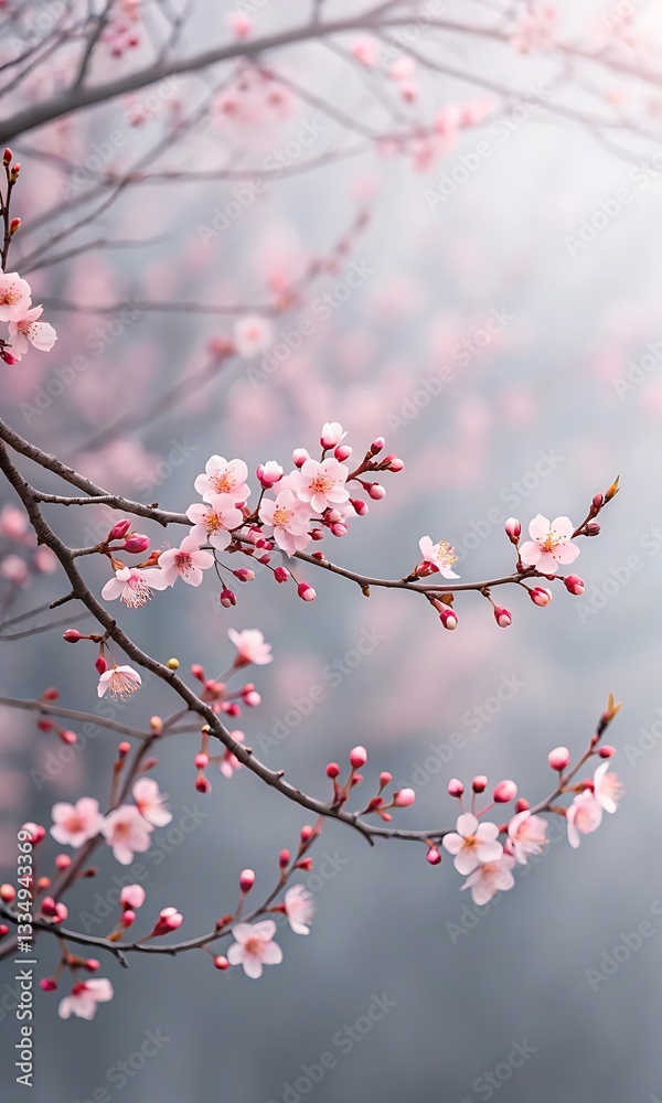 Beautiful Cherry Blossom Branches in Soft Spring Light – Dreamy Floral Photography