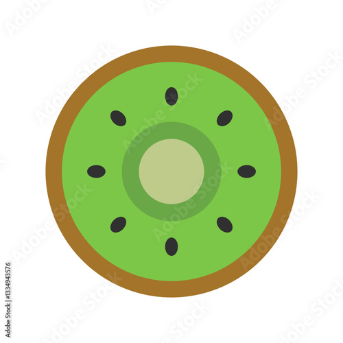 Flat design kiwi icon. Vector.