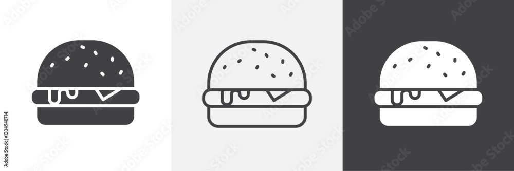 Cheese burger icons in Thin line black color. flat simple vector symbols illustration. Cheese burger icons in Thin line black color. flat simple vector symbols illustration.