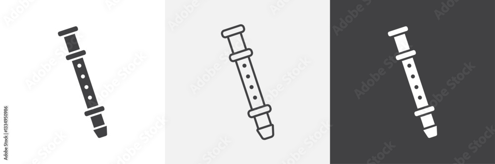 Flute icons in Thin line black color. flat simple vector symbols illustration. Flute icons in Thin line black color. flat simple vector symbols illustration.