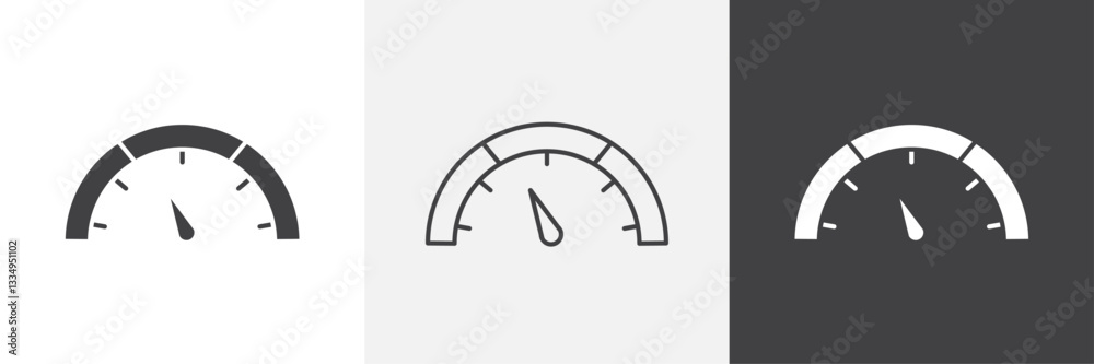 Gauge icons in Thin line black color. flat simple vector symbols illustration. Gauge icons in Thin line black color. flat simple vector symbols illustration.
