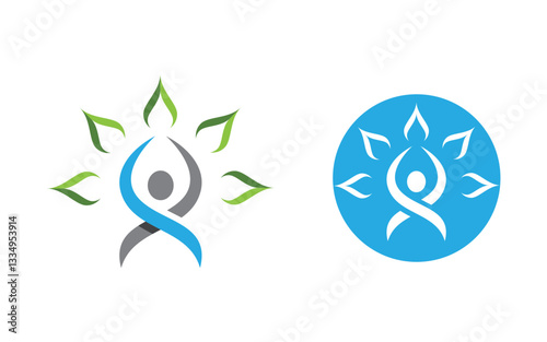 Healthy life trainer logo sign illustration vector design v.14