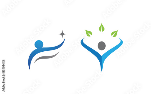 Healthy life trainer logo sign illustration vector design v.21
