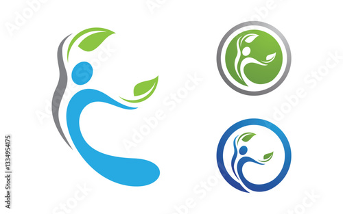 Healthy life trainer logo sign illustration vector design v.24