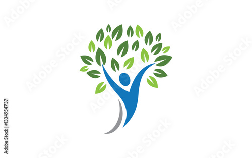 Healthy life trainer logo sign illustration vector design v.42