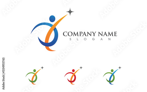 Healthy life trainer logo sign illustration vector design v.57
