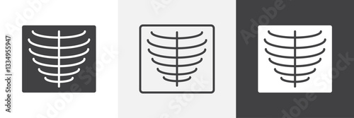 X ray icons in Thin line black color. flat simple vector symbols illustration.
