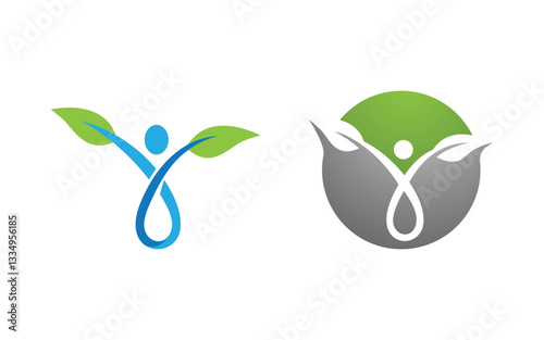 Healthy life trainer logo sign illustration vector design v.62