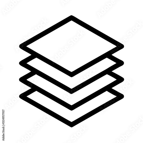 stacked layers  icon on transparent background 
