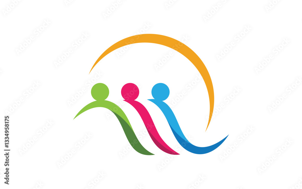 People group care community network and social logo design v.20 People group care community network and social logo design v.20