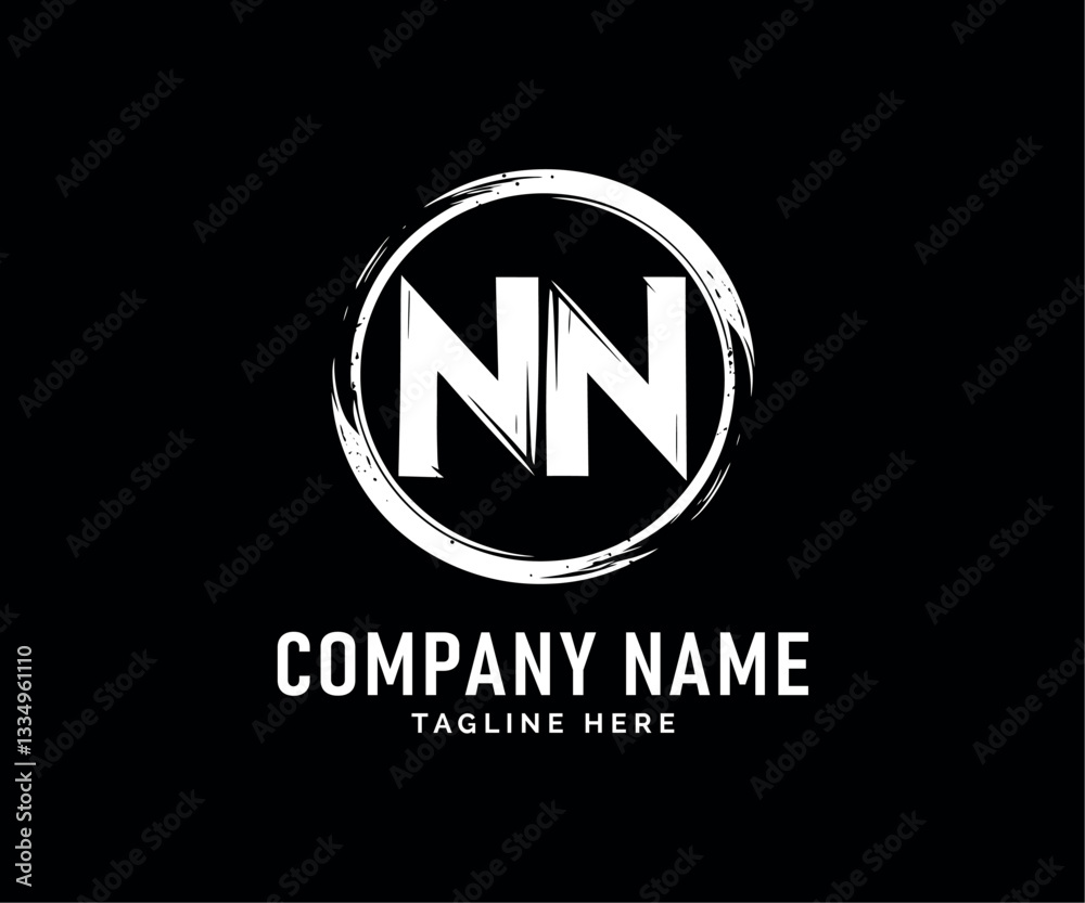 Obraz premium NN Monogram logo Design. Modern NN logo Design Monogram, Circle, Brushstroke, Brand, Style, Vector