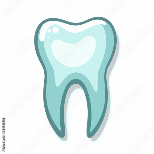 Dental health illustration with a tooth design, promoting hygiene